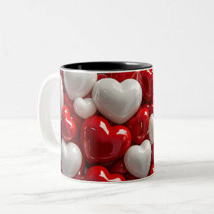 Tasse 2 kleuren gepersonaliseerde valentijnsdag mo tweekleurige koffiemok