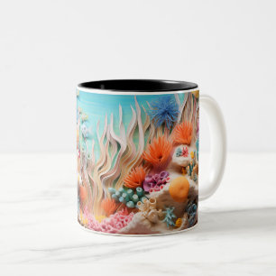 Tasse 2 Kleuren Onder de zee Mok, Oceaan Vibes Dr Tweekleurige Koffiemok