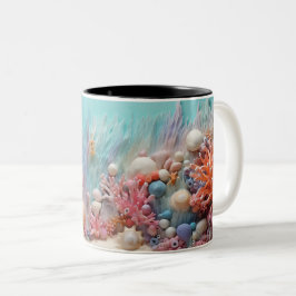 Tasse 2 Kleuren Onder de zee Mok, Oceaan Vibes Dr Tweekleurige Koffiemok