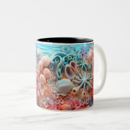 Tasse 2 Kleuren Under the sea Mug, Ocean Vibes Dr. Tweekleurige Koffiemok