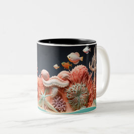 Tasse 2 Kleuren Under the sea Mug, Ocean Vibes Dr. Tweekleurige Koffiemok