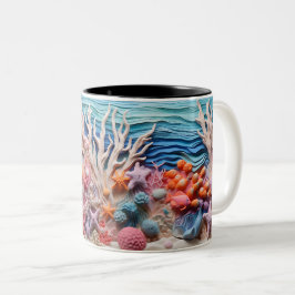 Tasse 2 Kleuren Under the sea Mug, Ocean Vibes Dr. Tweekleurige Koffiemok