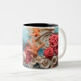 Tasse 2 Kleuren Under the sea Mug, Ocean Vibes Dr. Tweekleurige Koffiemok