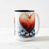 Tasse 2 Personalized Valentine Coffee Mug Tweekleurige Koffiemok (Voorkant rechts)