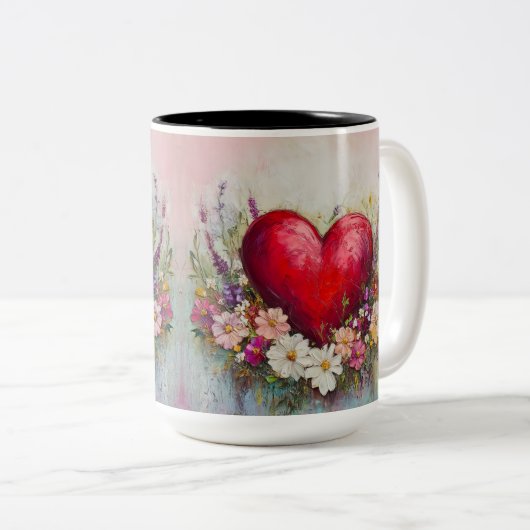 Tasse 2 Personalized Valentine Coffee Mug Tweekleurige Koffiemok (Voorkant rechts)