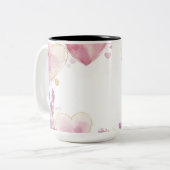 Tasse 2 Personalized Valentine Coffee Mug Tweekleurige Koffiemok (Voorkant links)