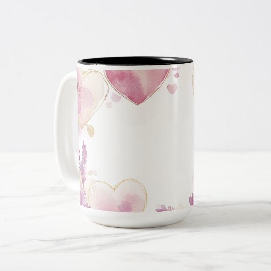 Tasse 2 Personalized Valentine Coffee Mug Tweekleurige Koffiemok (Voorkant links)