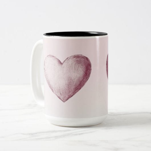 Tasse 2 Personalized Valentine Coffee Mug Tweekleurige Koffiemok (Voorkant links)