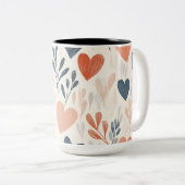 Tasse 2 Personalized Valentine Coffee Mug Tweekleurige Koffiemok (Voorkant rechts)
