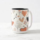 Tasse 2 Personalized Valentine Coffee Mug Tweekleurige Koffiemok (Voorkant rechts)