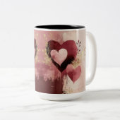 Tasse 2 Personalized Valentine Coffee Mug Tweekleurige Koffiemok (Voorkant rechts)