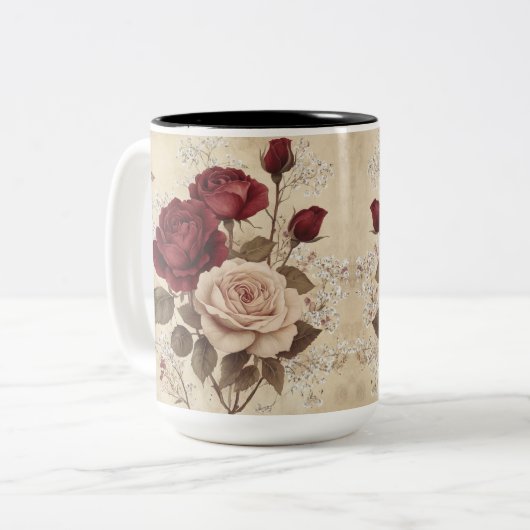 Tasse 2 Personalized Valentine Coffee Mug Tweekleurige Koffiemok (Voorkant links)