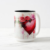 Tasse 2 Personalized Valentine Coffee Mug Tweekleurige Koffiemok (Voorkant rechts)