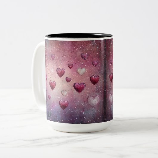 Tasse 2 Personalized Valentine Coffee Mug Tweekleurige Koffiemok (Voorkant links)