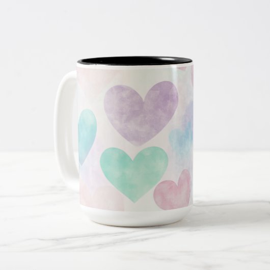 Tasse 2 Personalized Valentine Coffee Mug Tweekleurige Koffiemok (Voorkant links)
