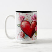 Tasse 2 Personalized Valentine Coffee Mug Tweekleurige Koffiemok (Links)