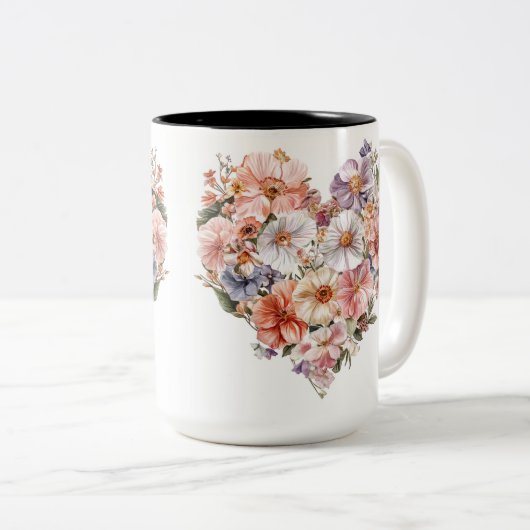 Tasse 2 Personalized Valentine Coffee Mug Tweekleurige Koffiemok (Voorkant rechts)