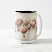 Tasse 2 Personalized Valentine Coffee Mug Tweekleurige Koffiemok (Voorkant rechts)