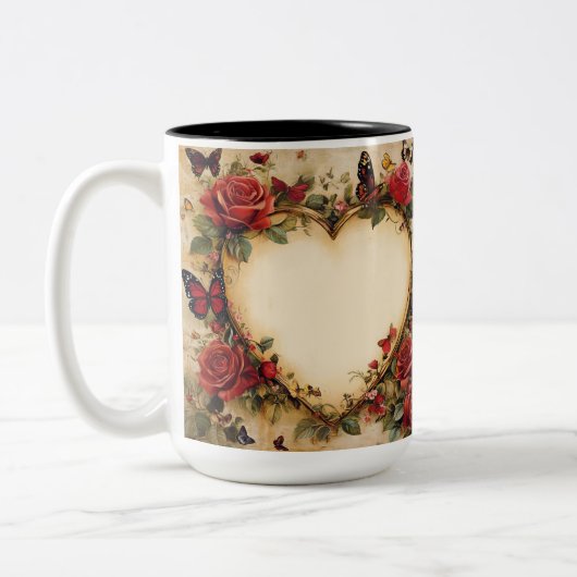 Tasse 2 Personalized Valentine Coffee Mug Tweekleurige Koffiemok (Links)