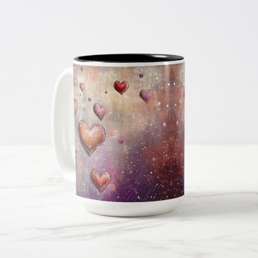 Tasse 2 Personalized Valentine Coffee Mug Tweekleurige Koffiemok (Voorkant links)