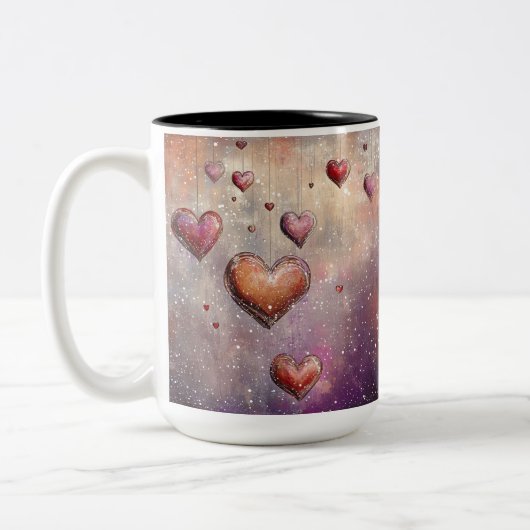 Tasse 2 Personalized Valentine Coffee Mug Tweekleurige Koffiemok (Links)