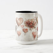 Tasse 2 Personalized Valentine Coffee Mug Tweekleurige Koffiemok (Voorkant rechts)