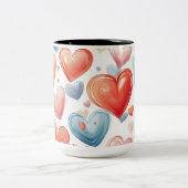 Tasse 2 Personalized Valentine Coffee Mug Tweekleurige Koffiemok (Center)