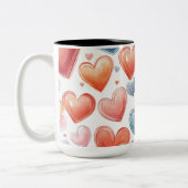 Tasse 2 Personalized Valentine Coffee Mug Tweekleurige Koffiemok (Links)