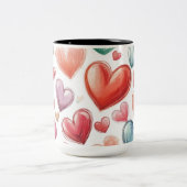 Tasse 2 Personalized Valentine Coffee Mug Tweekleurige Koffiemok (Center)