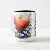 Tasse 2 Personalized Valentine Coffee Mug Tweekleurige Koffiemok (Voorkant links)