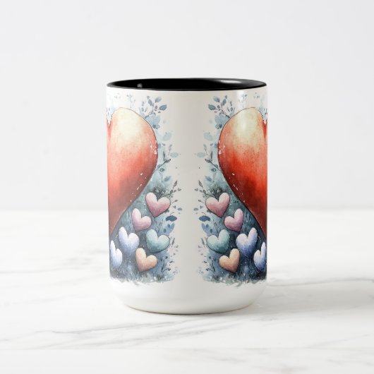 Tasse 2 Personalized Valentine Coffee Mug Tweekleurige Koffiemok (Center)