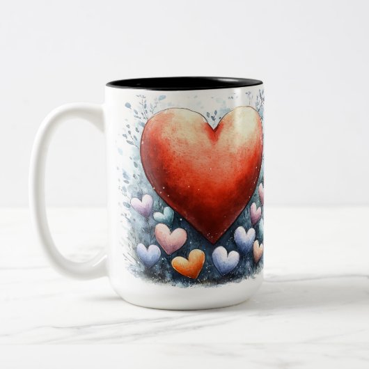 Tasse 2 Personalized Valentine Coffee Mug Tweekleurige Koffiemok (Links)