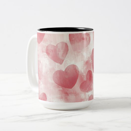Tasse 2 Personalized Valentine Coffee Mug Tweekleurige Koffiemok (Voorkant links)
