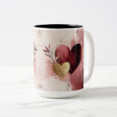 Tasse 2 Personalized Valentine Coffee Mug Tweekleurige Koffiemok (Voorkant rechts)