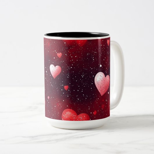 Tasse 2 Personalized Valentine Coffee Mug Tweekleurige Koffiemok (Voorkant rechts)