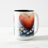 Tasse 2 Personalized Valentine Coffee Mug Tweekleurige Koffiemok (Voorkant rechts)