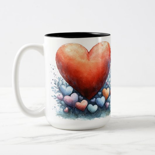 Tasse 2 Personalized Valentine Coffee Mug Tweekleurige Koffiemok (Links)