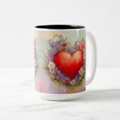 Tasse 2 Personalized Valentine Coffee Mug Tweekleurige Koffiemok (Voorkant rechts)