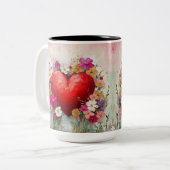 Tasse 2 Personalized Valentine Coffee Mug Tweekleurige Koffiemok (Voorkant links)
