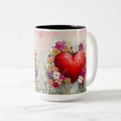 Tasse 2 Personalized Valentine Coffee Mug Tweekleurige Koffiemok (Voorkant rechts)
