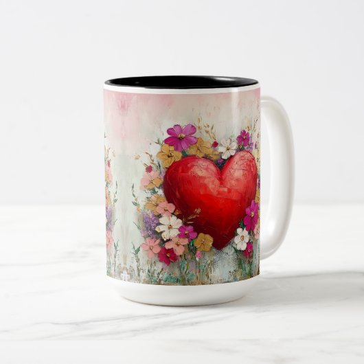 Tasse 2 Personalized Valentine Coffee Mug Tweekleurige Koffiemok (Voorkant rechts)