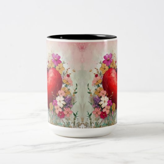 Tasse 2 Personalized Valentine Coffee Mug Tweekleurige Koffiemok (Center)