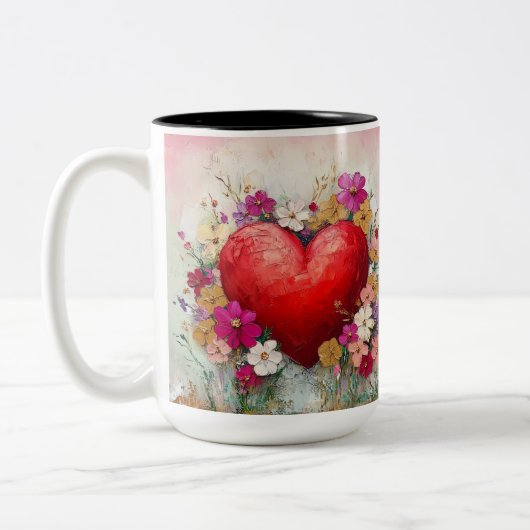 Tasse 2 Personalized Valentine Coffee Mug Tweekleurige Koffiemok (Links)