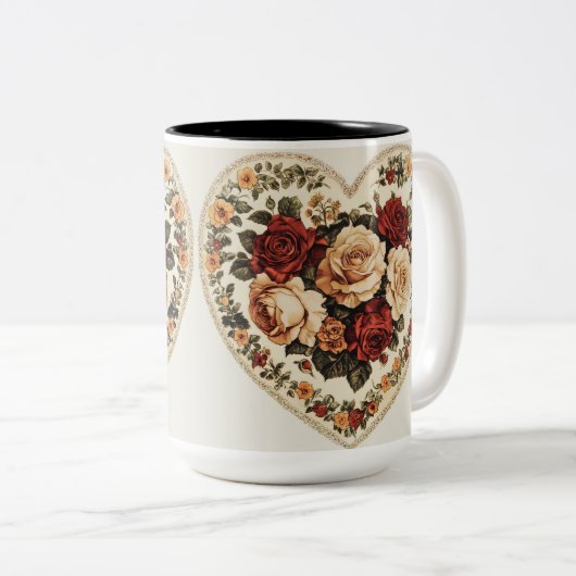 Tasse 2 Personalized Valentine Coffee Mug Tweekleurige Koffiemok (Voorkant rechts)