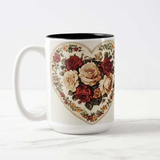 Tasse 2 Personalized Valentine Coffee Mug Tweekleurige Koffiemok (Links)