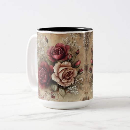 Tasse 2 Personalized Valentine Coffee Mug Tweekleurige Koffiemok (Voorkant links)