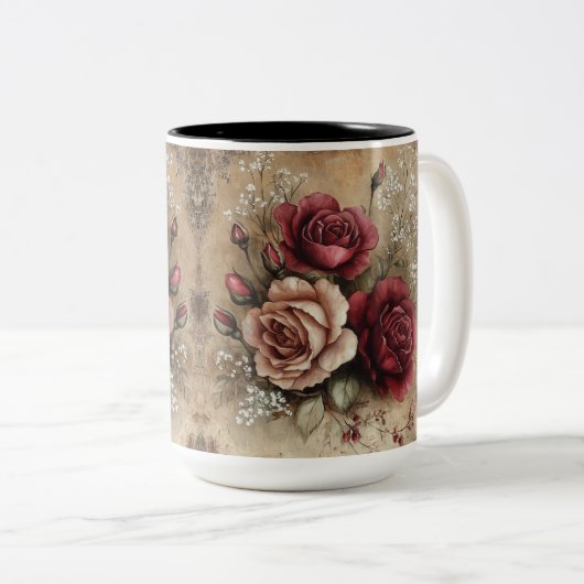 Tasse 2 Personalized Valentine Coffee Mug Tweekleurige Koffiemok (Voorkant rechts)