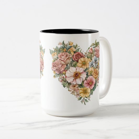 Tasse 2 Personalized Valentine Coffee Mug Tweekleurige Koffiemok (Voorkant rechts)