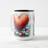 Tasse 2 Personalized Valentine Coffee Mug Tweekleurige Koffiemok (Voorkant links)
