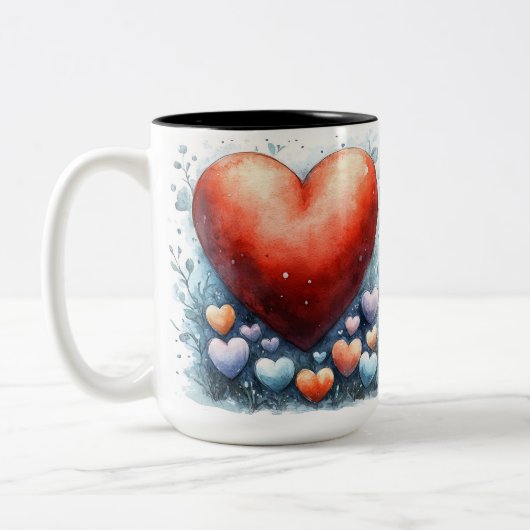 Tasse 2 Personalized Valentine Coffee Mug Tweekleurige Koffiemok (Links)